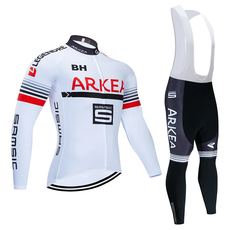 

2019 Team ARKEA Cycling Jersey 9D Bib Set MTB Breathable Bicycle Clothing Quick Dry Bike Clothes Mens France Long Cycling Wear