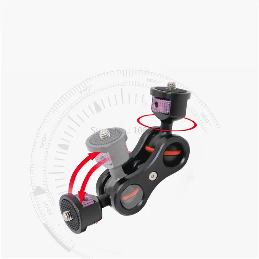 Jadkinsta 360 градусов двойная шаровая Головка Горячий башмак магический кронштейн