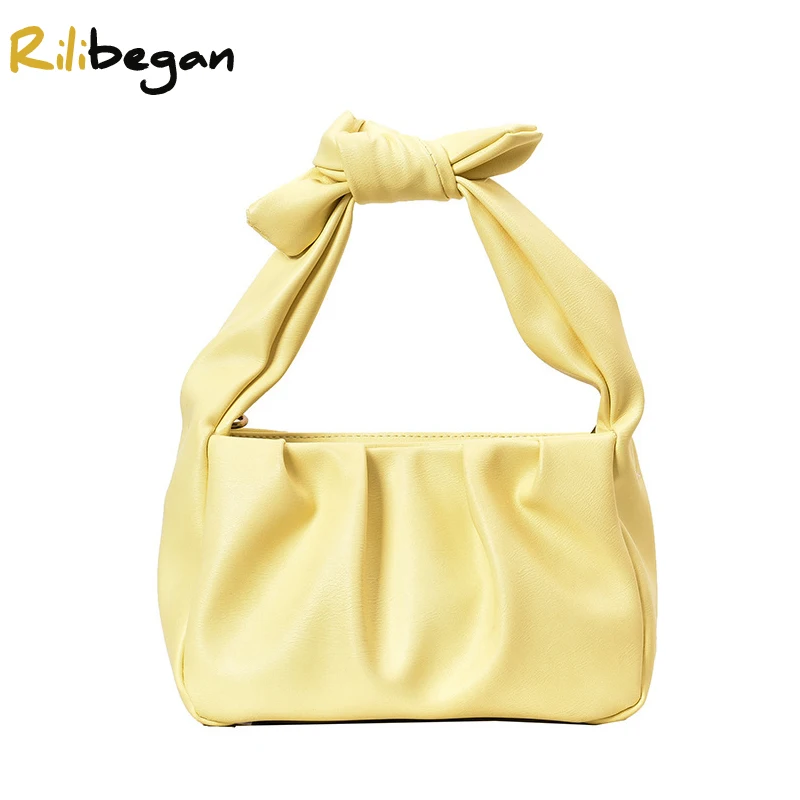 

New Fashion Women Cloud Bag Cute Leather PU Women Shoulder Bag Crossbody Bag for Female Solid Soft Women Handbag Hasp Handle Bag