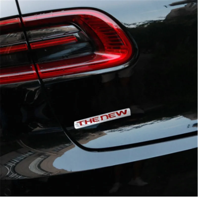 

DSYCAR 1Pcs 3D Metal All-New/The-New Emblem Sticker Car SUV Body Exterior Cover Decals DIY Car-Styling 3D Stickers New