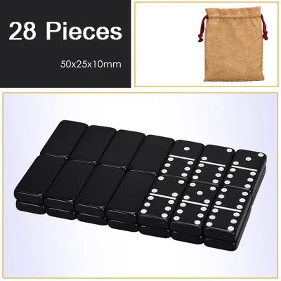 28 Pcs-7 Высокое качество Акриловые игры домино Pai Gow 28 шт. двойные 6 домино настольные игры цвета домино Jogos De Tabuleiro подарок 48*24*7,5 мм - Цвет: 28 Pcs-7