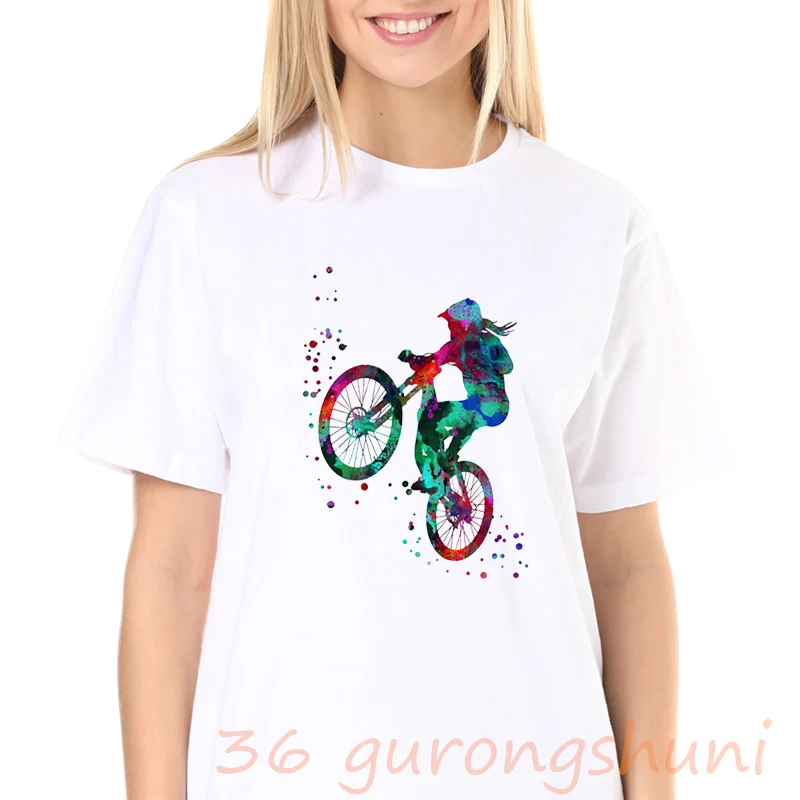 Женская одежда 2020 футболка для волейбола акварелью с графическим принтом