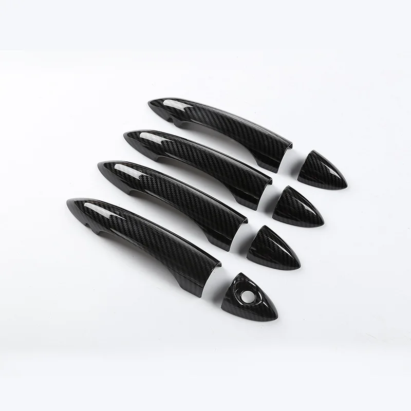 Накладка на дверную ручку автомобиля из углеродного волокна с левым приводом