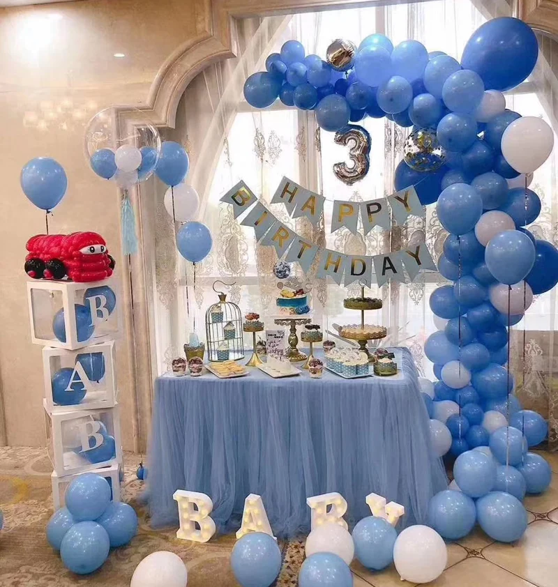 16 дюймов темно-синие фольгированные буквы С Днем Рождения шары День рождения