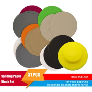 Блок ручной шлифовальный, 5 дюймов, 125 мм, 30 шт., набор для полировки дерева