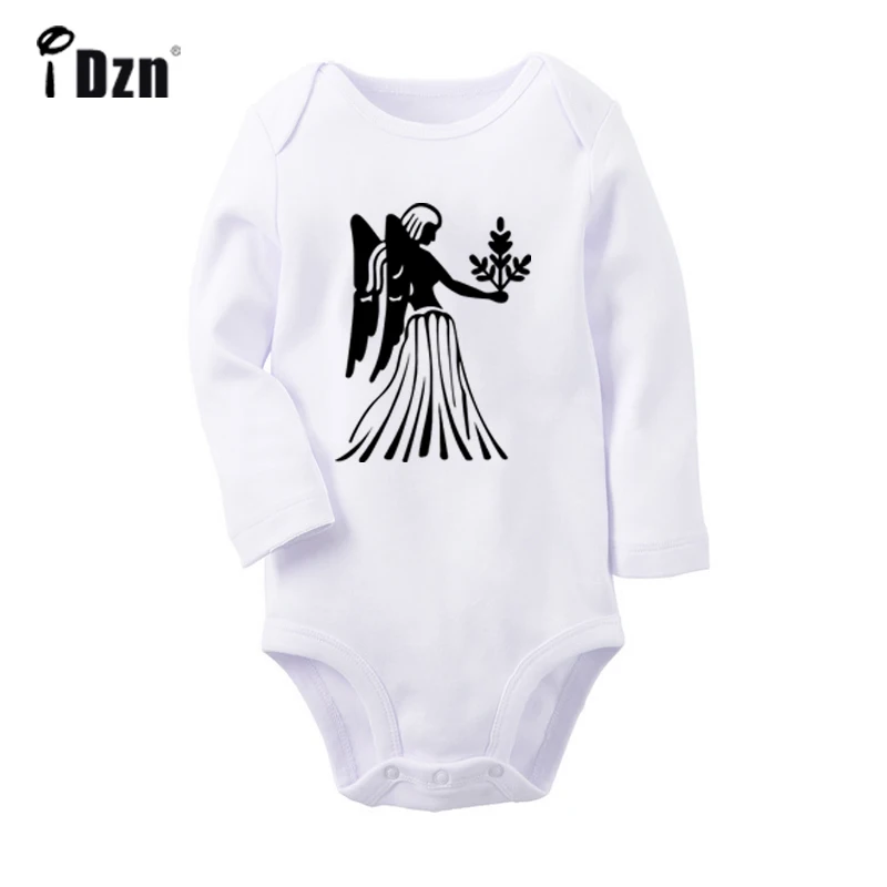 Боди с длинным рукавом для новорожденных созвездиями Девы драгоценностей