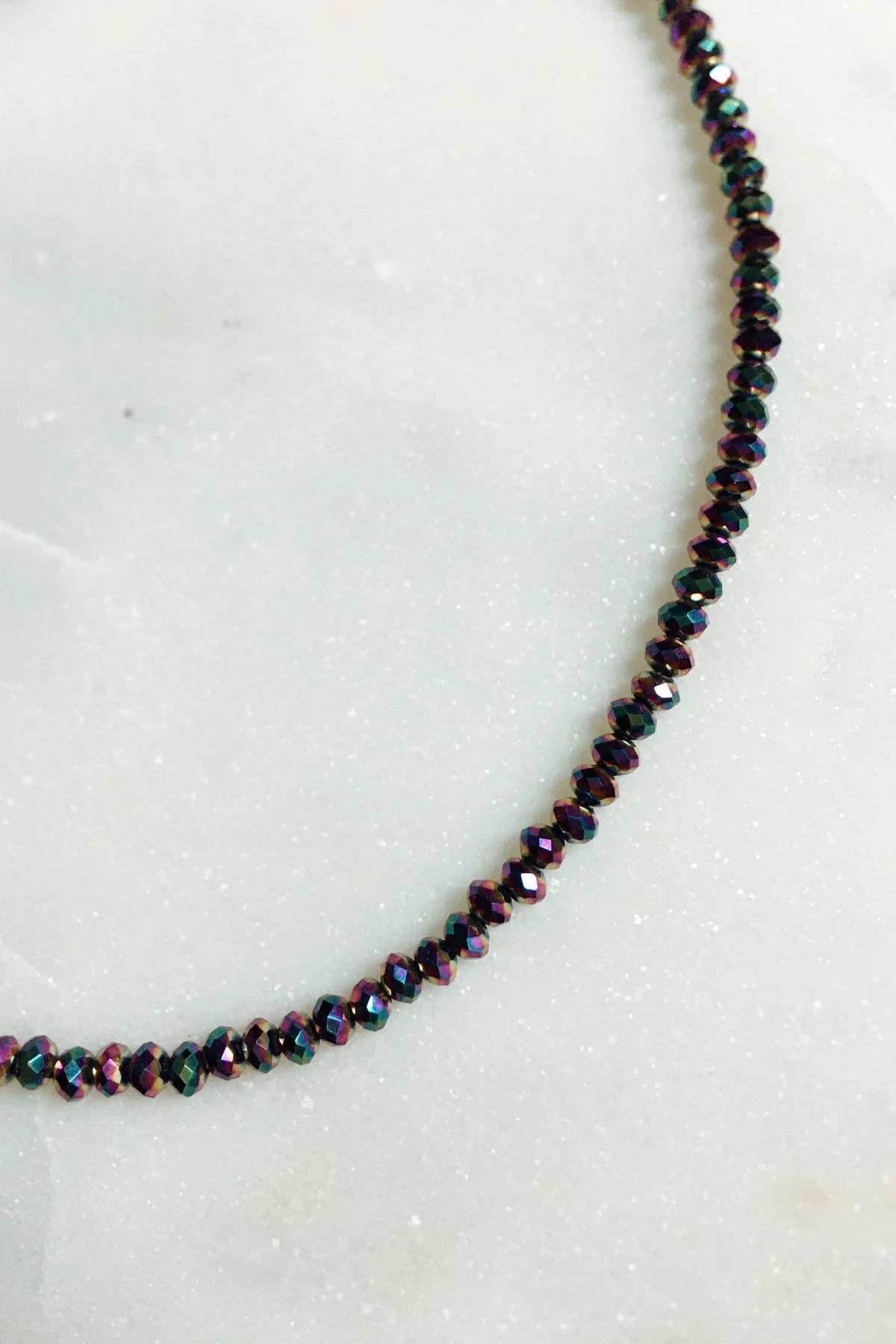 

Pearlescent mini cubic zirconia bijouterie women necklace