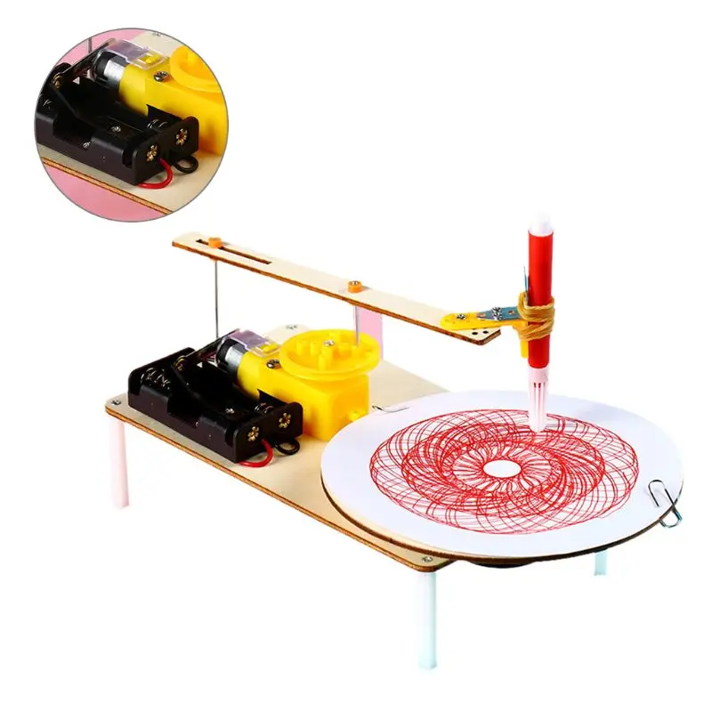 

DIY Assembled Electric Plotter Drawstring Model Kit Physics Experiment Kids Toys XXFE