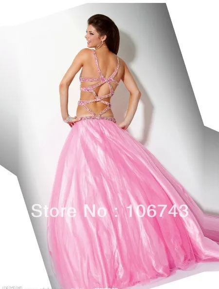 Женское вечернее платье бальное с кристаллами и бисером для торжественных