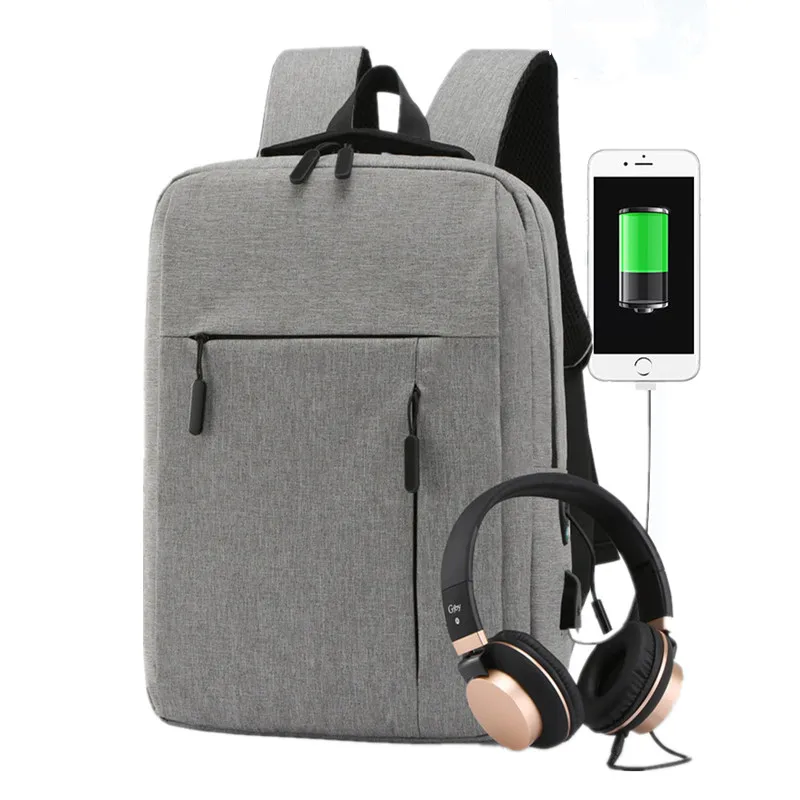 Mens Womens Unisex USB Charging Laptop Backpack Rucksack Work Travel Student School Bags Satchel