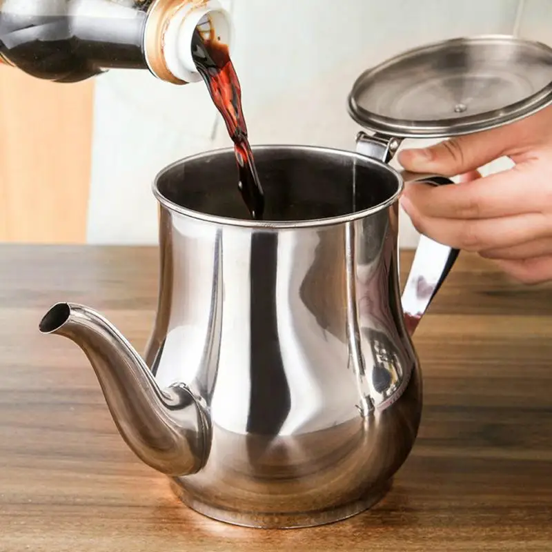 Масло может горшки барбекю воды уксус дозатор меда Cruet капельного контейнера для