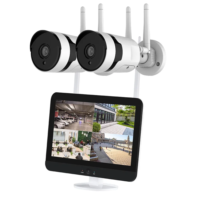 

3MP CCTV Video Surveillance Kit Home Security Camera System 12 Inch Monitor NVR Kit 1920P Outdoor Night Vision WiFi Camera