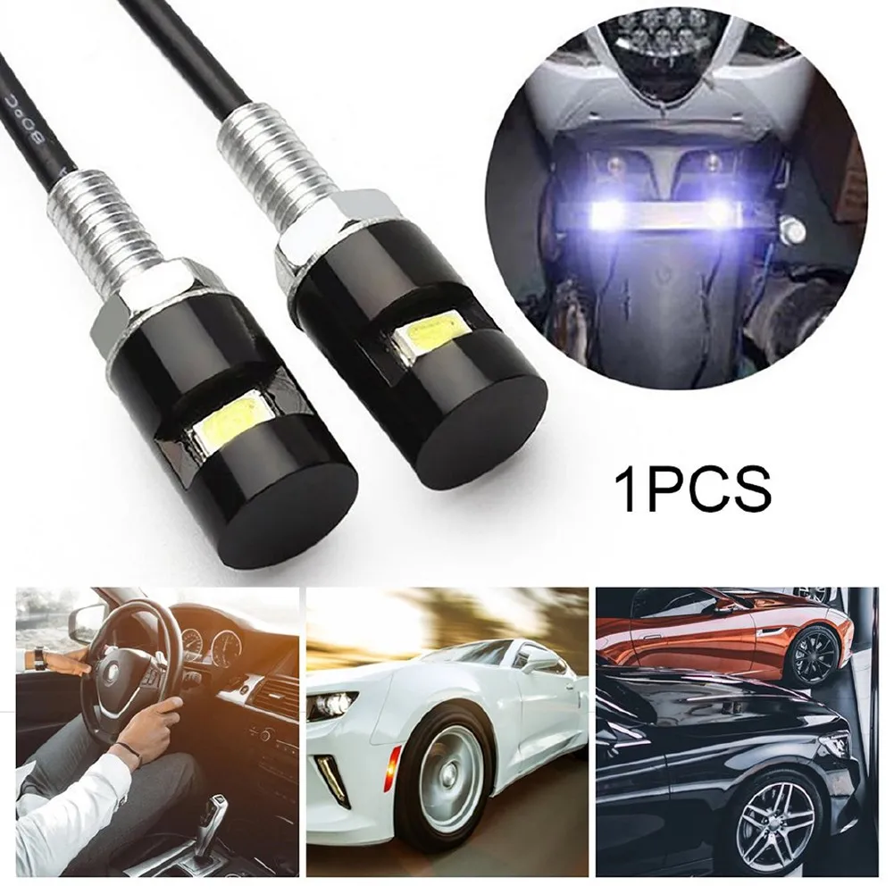 

2pcs Tail Lights 12V LED Universall 1W White 6000-7000K Auto Car Lilcense Plate Light Car Motorcycle Number Licens Plate Light