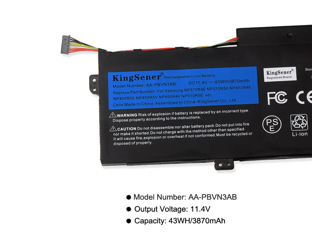 Аккумулятор Kingsener AA-PBVN3AB для ноутбуков SAMSUNG батарея NP370R4E NP370R5E NP370R5V NP450R4E NP450R5E NP450R4V