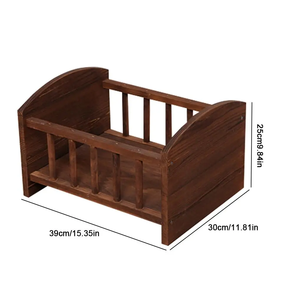 Деревянный реквизит для фотосъемки новорожденных деревянная кровать позирует