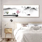 Китайские абстрактные ретро-постеры и чернильные принты в стиле Зен, настенные художественные картины для украшения гостиной и дома