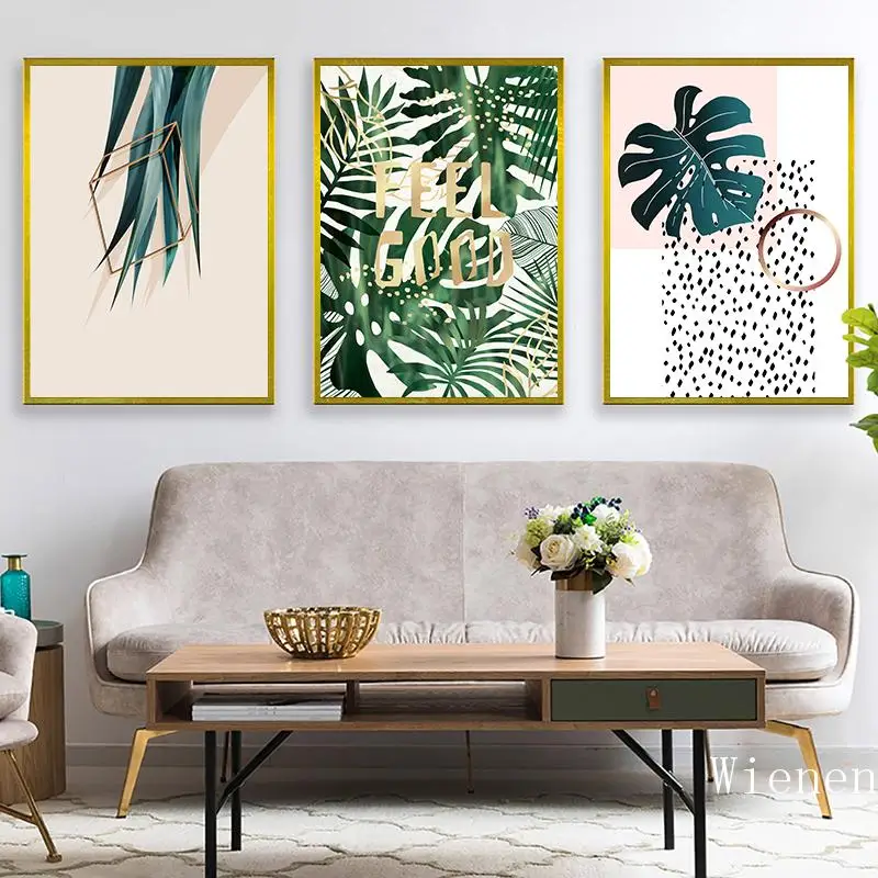 

Scandinavian Pineapple Wall Art Green Plant Theme Vitality Abstract Poster Nordic Style Canvas Print Painting Decortion Picture