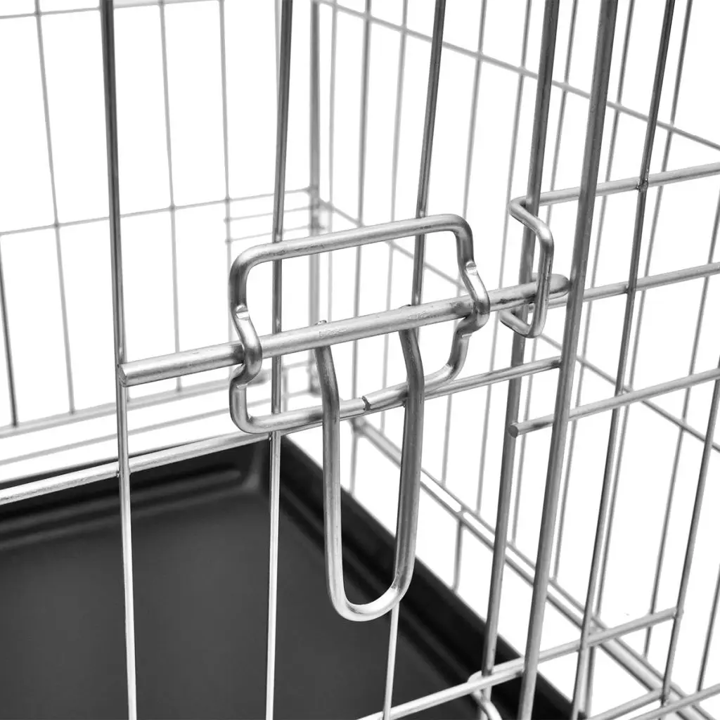 Складная металлическая скамейка для собак M клетка простая складная черная