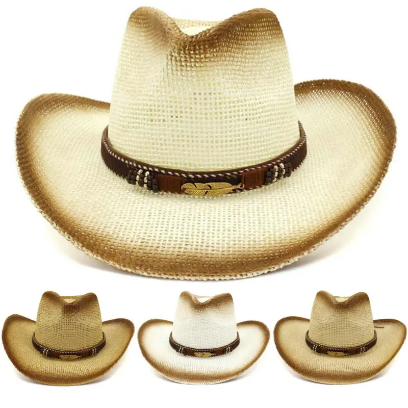 Ковбойская шляпа в западном стиле для женщин и мужчин от солнца с широкими полями