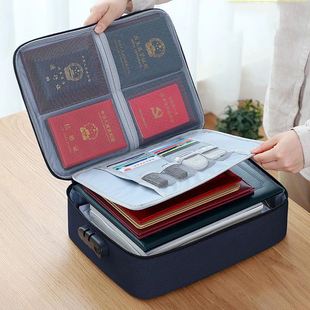 

Household Document Storage Bag Household Multi-Layer Large-Capacity Document and Document Bag Passport Document