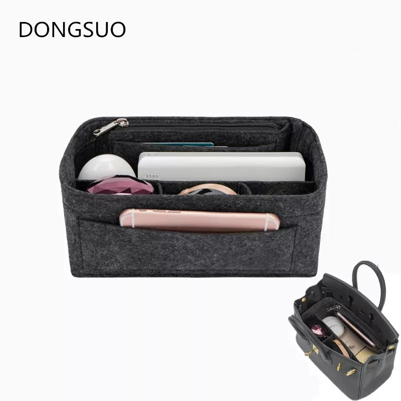 

Insert Bag Fits For designer luxury brand handbag base shaper Organizer Makeup Travel Inner Purse Organize Portable Cosmetic bag