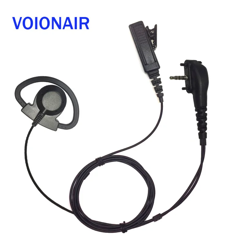 

VOIONAIR, 10 шт./лот, D-образная петля, наушники, гарнитура с микрофоном PTT, для Vertex VX-168, VX-180, VX-210A, VX-231, VX-454, EVX-534