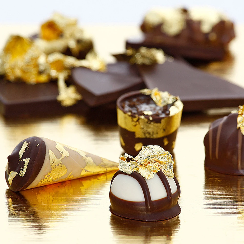 24K настоящим золотом Фольга в ремесло маска для лица Еда украшения позолоченный