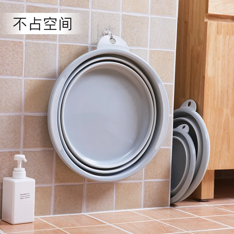 

Portable Folding Basin Thick Wash Foot Basin Multi-Function Foldable Plastic Washbasin Home Travel