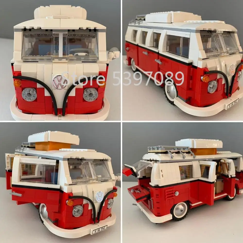 В наличии строительные блоки кирпичи Volkswagen T1 Кемпер Ван совместимые с Legoinglys Technic