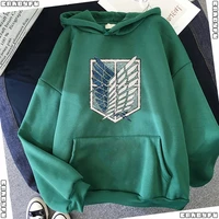 2021 winter green hoodie women sweatshirt anime sports titan on attack hoodie harajuku kawaii goth clothes unisex oversized zip