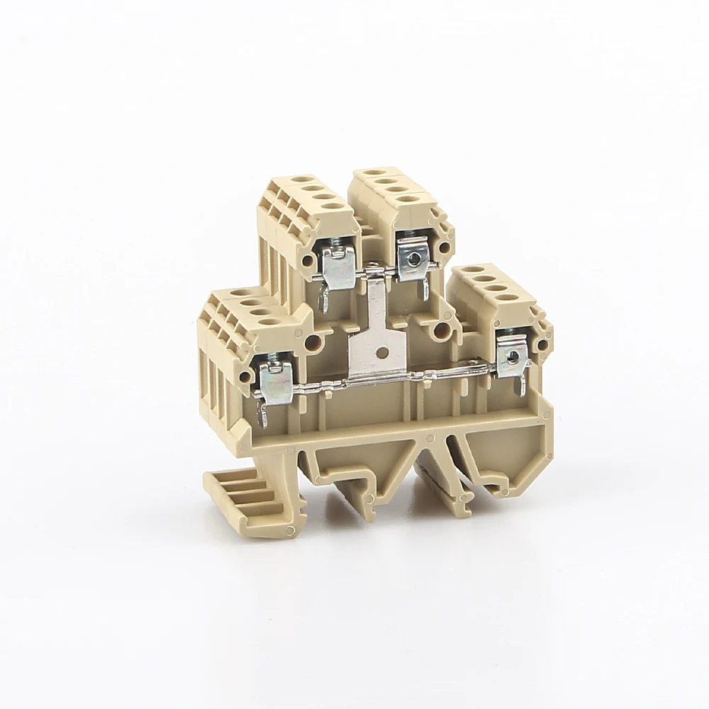 

Din rail Wire Conductor 10Pcs DK-4QV/35 Weidmuller Connector Two Level Screw Clamp Terminal Blocks Inflaming Type DK4QV/35