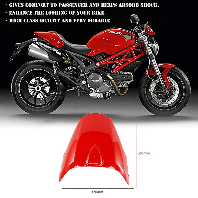 

Motorcycle Rear Pillion Seat Cover Passenger Seat Cover Hard Seat Cowl Hump Fairing, for Ducati Monster 696 795 796 1100 2009-20