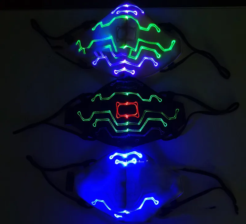 Маска для лица Женская RGB со светодиодной подсветкой светящиеся голосовой