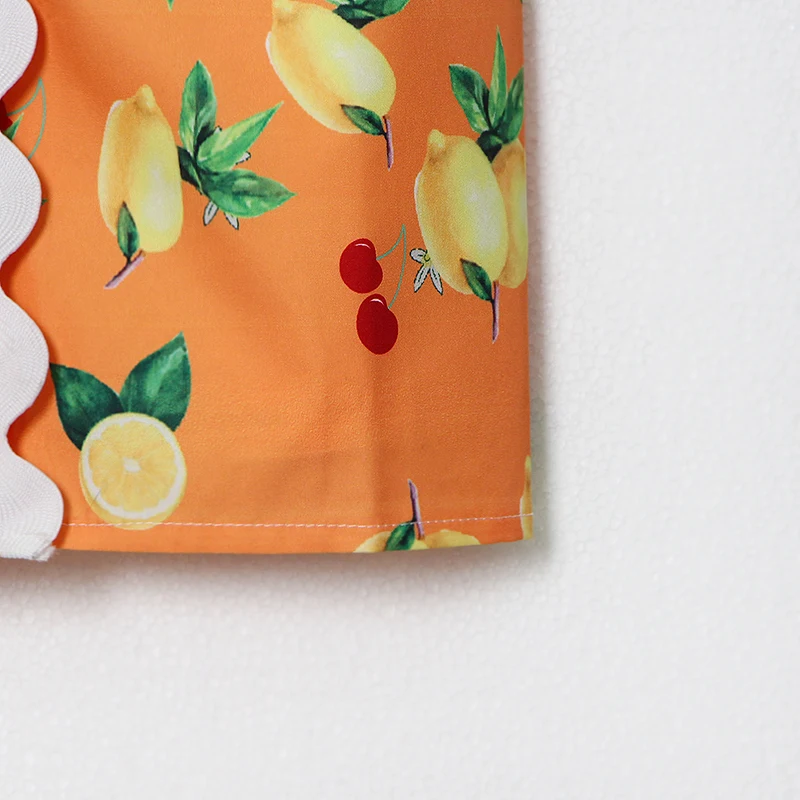 

SISPELL Print Hit Color Dresses For Female Square Collar Puff Short Sleeve High Waist Slimming With Belt Women's Elegant Dress