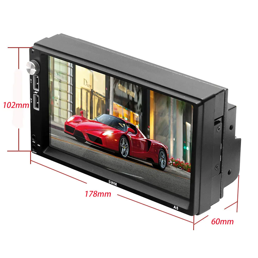 Автомагнитола AMPrime 2Din на Android 7 &quotHD плеер GPS Wi Fi мультимедийный проигрыватель MP5