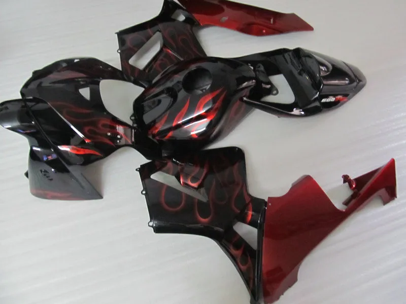 Motorcycle Fairing kit for HONDA CBR600RR F5 05 06 CBR 600RR 600 RR 2005 2006 ABS Red Flames black Fairings set+gifts HD45 | Автомобили и