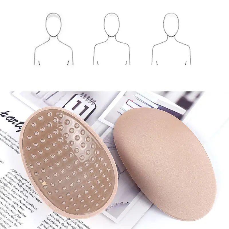 

1 Pair Womens Shoulder Pads Anti-Slip Silicone Self-Adhesive Enhancer Cushion