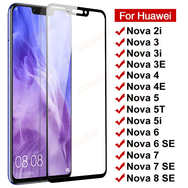 9D ударопрочная нанопленка из закаленного стекла для Huawei nova 2i 3 3i 3e 4 4e 5 5i 5T защита