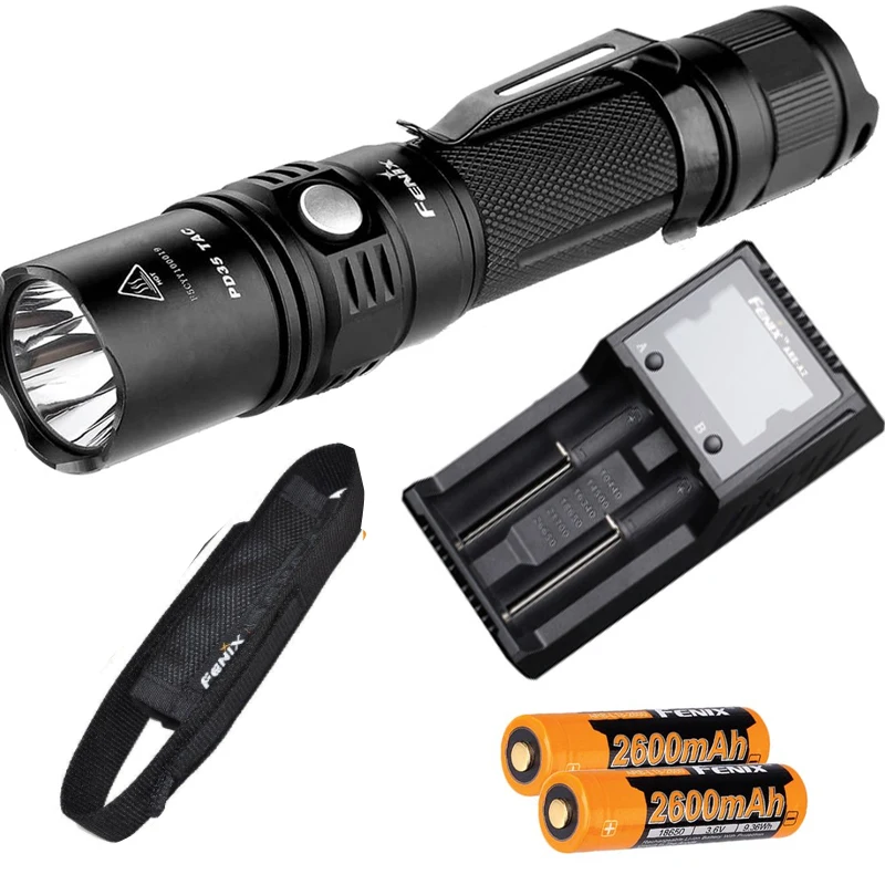 Fenix PD35 TAC Cree XP-L V5 светодиодный 1000 люмен портативный тактический фонарик с ARB-L18-2600