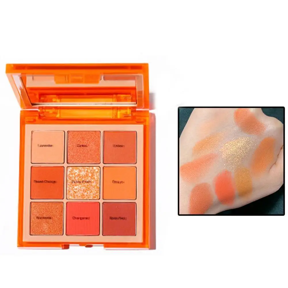 9 цветов неоновые тени для век Палитра Красочные водонепроницаемые блестящие