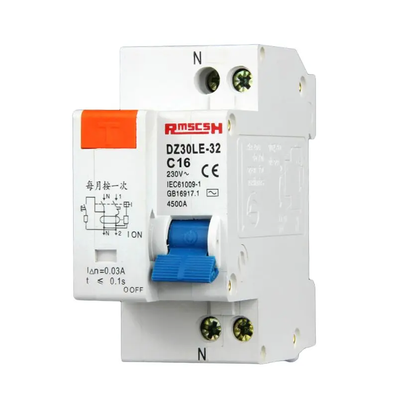 

DZ30LE-32/1P+N Circuit Breaker Leakage Protection Device 10/16/20/25/32A Current