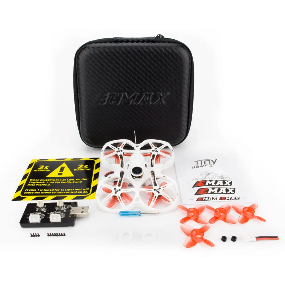 

EMAX Tinyhawk II 75 мм 1-2S Whoop FPV гоночный Дрон BNF FrSky D8 Runcam Nano2 Cam 25/100/200mw VTX 5A Blheli_S ESC