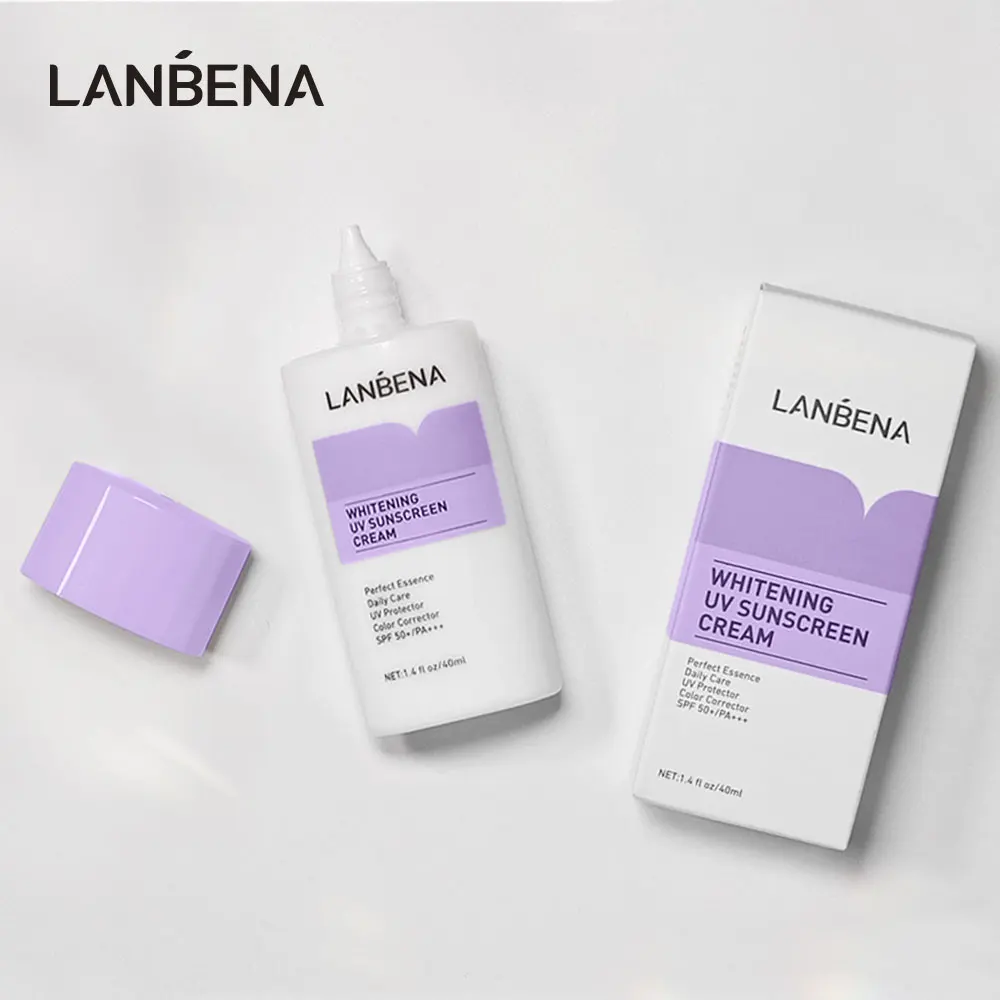 LANBENA фиолетовый отбеливающий УФ солнцезащитный крем SPF50 + для лица тела Солнечный