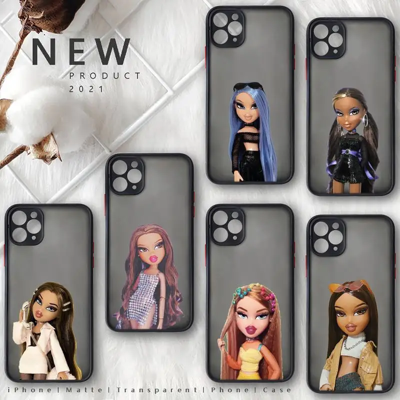 

Doll Bratz girl lovely Phone Case matte transparent For iphone 7 8 11 12 plus mini x xs xr pro max cover