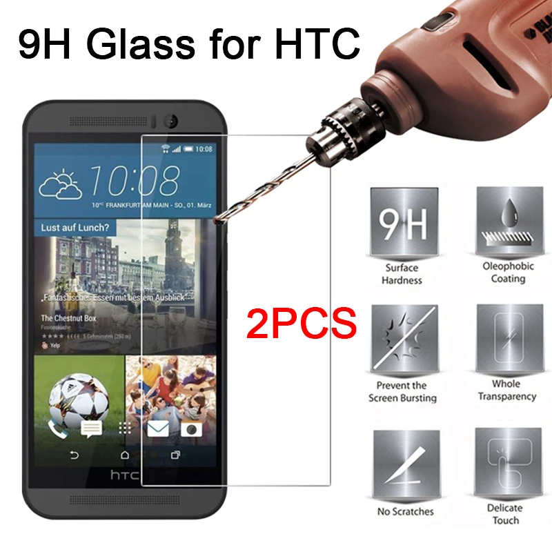 2 шт. Защитное стекло для HTC Desire 19 Plus 10 Pro 9H U11 U12 Life U19e|Защитные стёкла и плёнки