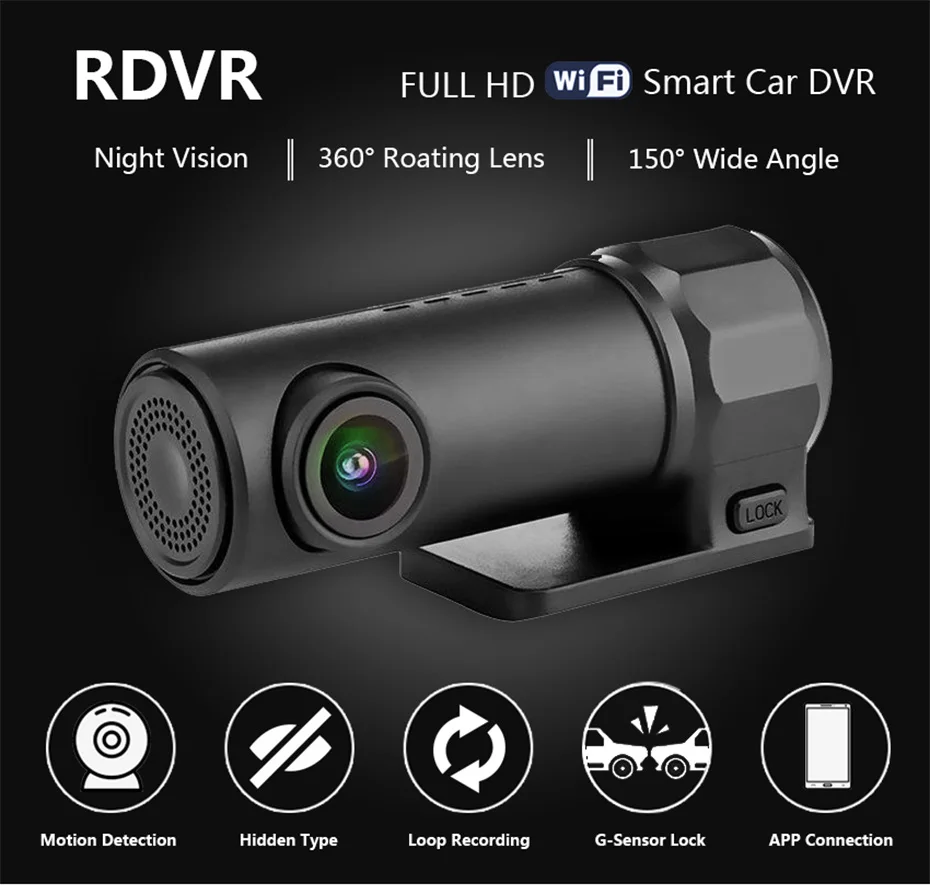 Мини Wi Fi автомобильный видеорегистратор Передняя камера DVR Full HD 1080p универсальный