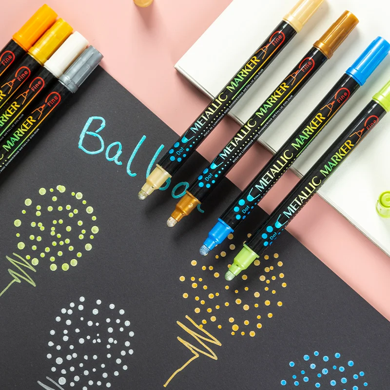 Двойной наконечник 36 цветов Перманентный металлический маркер для изготовления