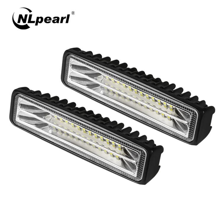 NlpearL 12-24V " светодиодный противотуманные Автомобильные фары красный синий желтый 5 стиль мигающий светодиодный свет для полиции для внедорожника грузовика трактора 4X4 ATV - Цвет: 2 piece-1 modes