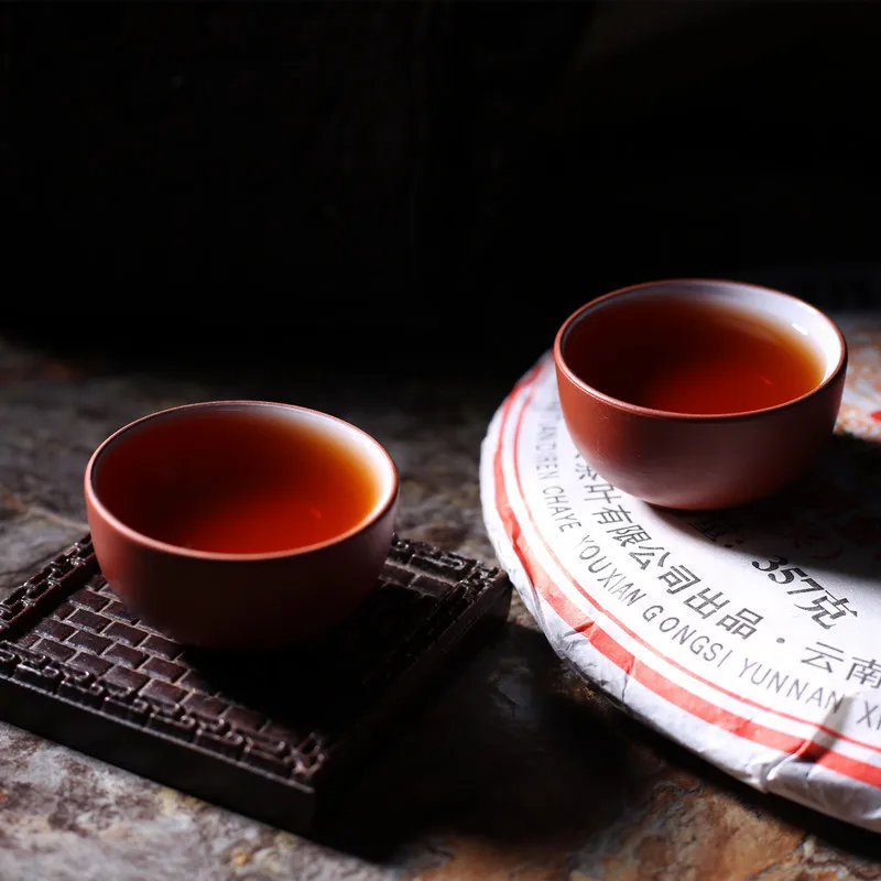 2009 год Menghai Heaven Earth Royal Big Tree Ban Zhang Tea 357g Шу Ripe Cha Pu erh Cake|Заварники| |