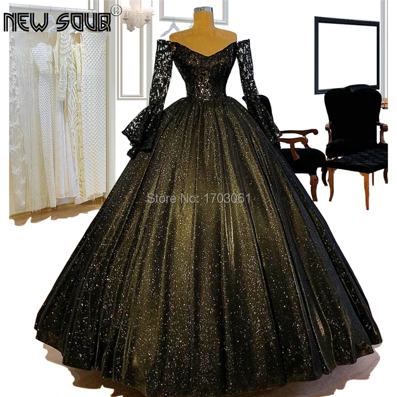 Блестящие арабские вечерние платья с открытыми плечами и бальное платье от кутюр